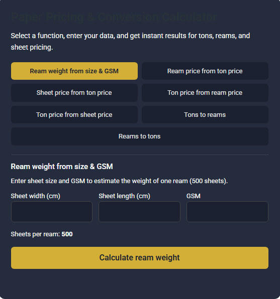 Multifunction Calcultor for paper