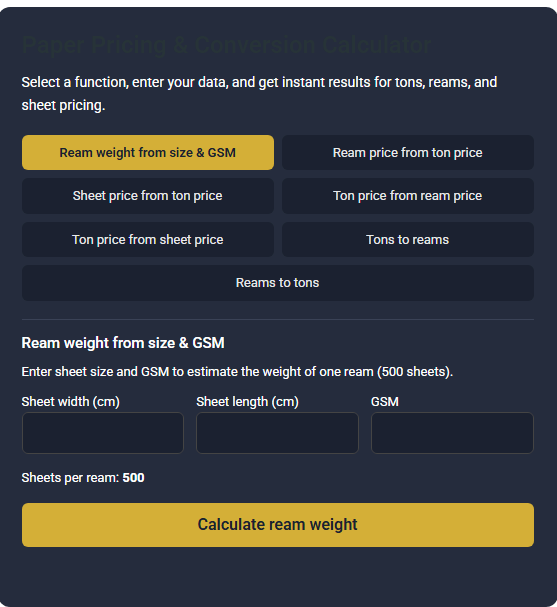 Multifunction Calcultor for paper